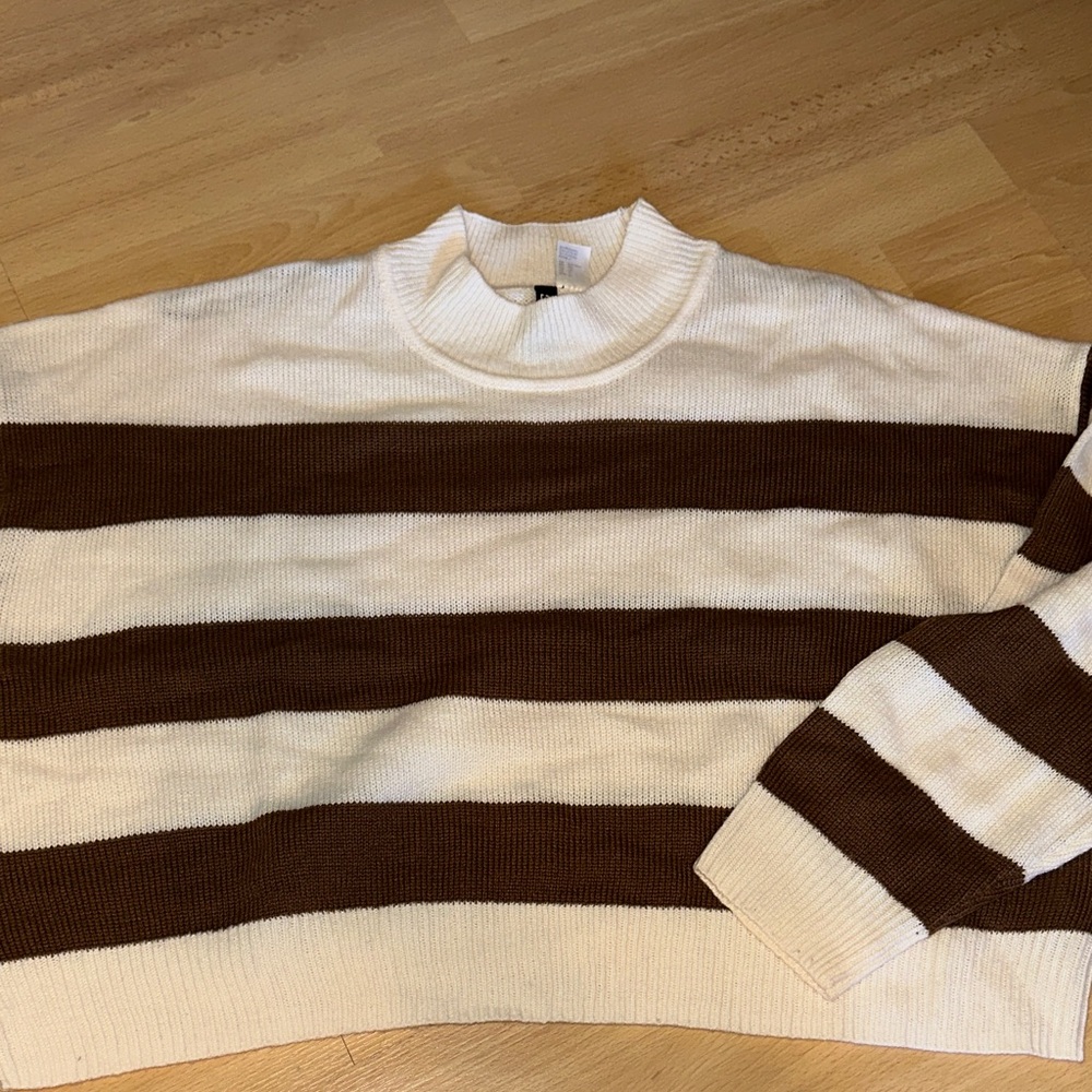 Striped Brown and Cream Women’s Sweater
